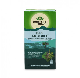 Chá De Gotu Kola (Centella Asiática) Com Tulsi Organic India Cx Com 25 Sachês De 45 g