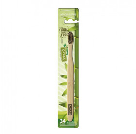 Escova Dental Natural De Bamboo e Carvão - Natural
