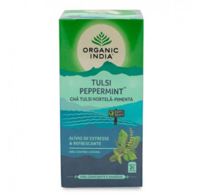 Chá Peppermint (Hortelã-Pimenta) com Tulsi Organic India